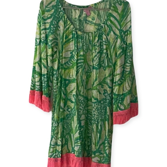 Cotton Fringed Lilly Pulitzer Swim Cover Up Extra Small. Excellent condition. - Picture 2 of 4